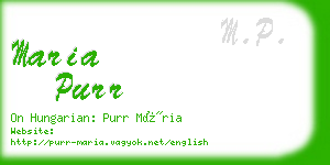 maria purr business card